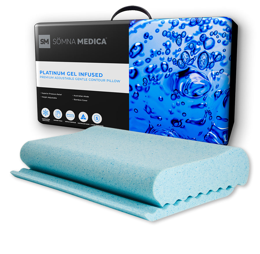 Somna Medica Gel Infused Gentle Contour Adjustable Pillow