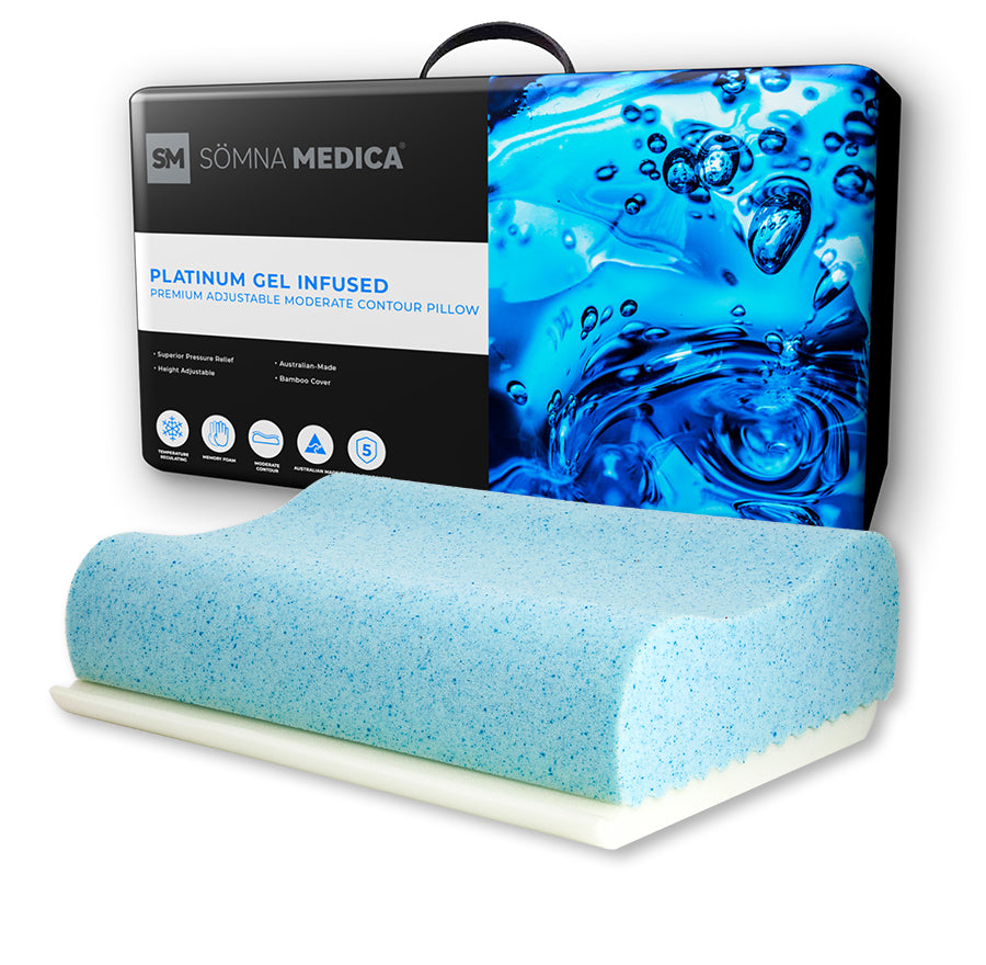 Somna Medica Gel Infused Moderate Contour Adjustable Pillow
