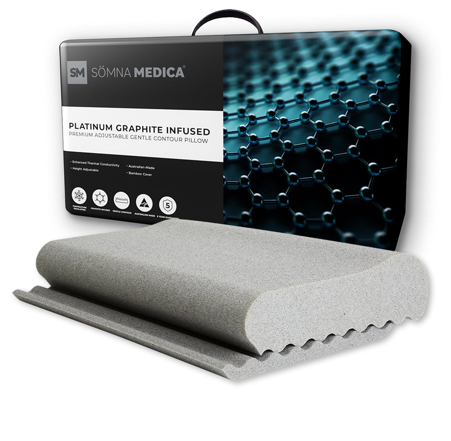 Somna Medica Graphite Infused Gentle Contour Adjustable Pillow