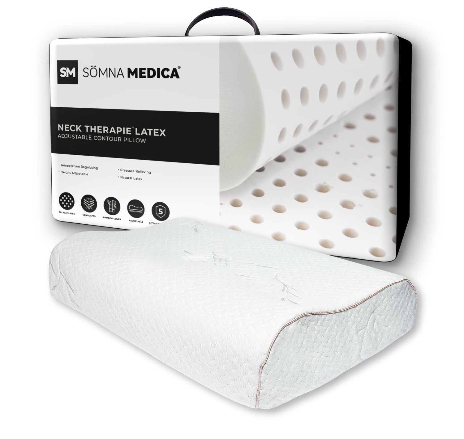 Neck Therapie Latex Adjustable Contour Pillow