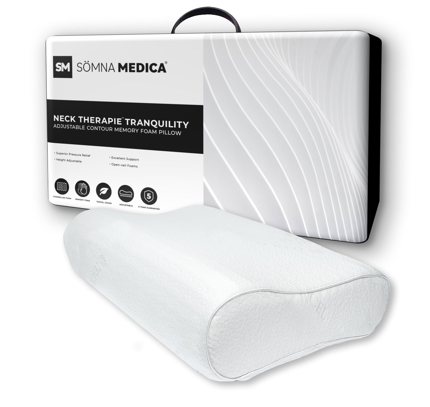 Neck Therapie Tranquility Adjustable Contour Memory Foam Pillow