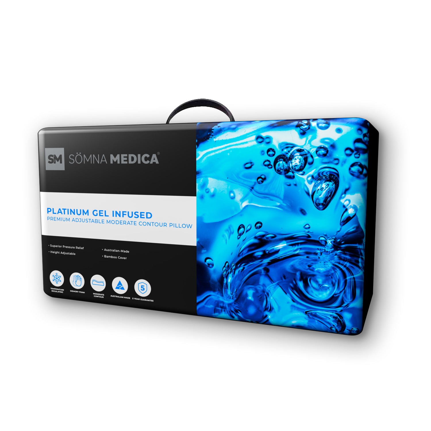 Somna Medica Gel Infused Moderate Contour Adjustable Pillow